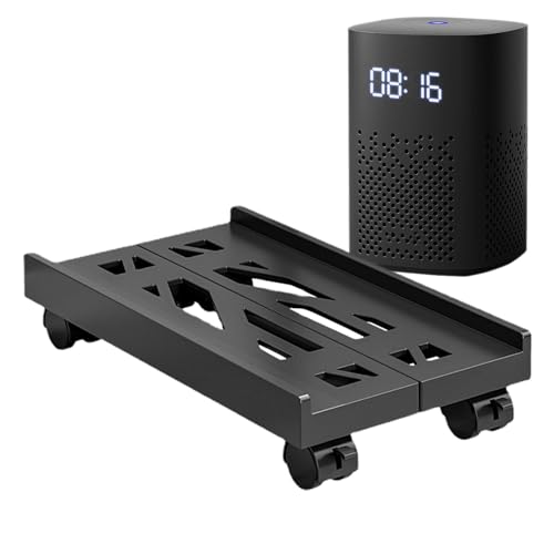 PC Ständer für PC-Tower, Mobile PC Ständer, Einstellbare CPU Ständer mit 4 Rollen, Einstellbarer Breite Desktop Computer Tower Ständer, UniversalComputer Halterung für Studenten, Zuhause, Schwarz