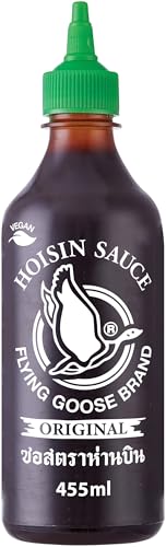 FLYING GOOSE Hoi Sin Sauce - pikant, grüne Kappe, kräftige Würzsauce aus Thailand, 1er Pack (1 x 455 ml)