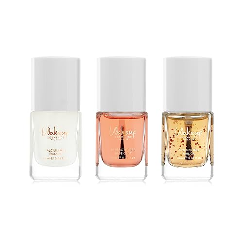 Wakeup Cosmetics - Love Your Nails Kit - Enthält 1 stärkende Behandlung + 1 stärkenden Unterlack + 1 pflegendes Nagelöl