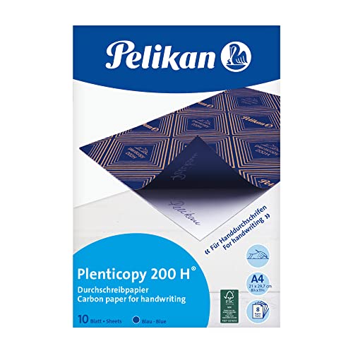 Pelikan 434738 Durchschreibpapier plenticopy 200H, blau, A4, 10 Blatt