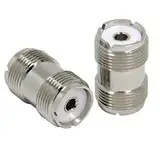 Uhf Pl-259 Buchse Zu Uhf Pl-259 Buchse Koaxialadapter Stecker Kupplungsverbinder für Cb-Amateurfunkantenne 2Er-Stück