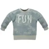 Pinokio Baby Sweatshirt Fun Time, 100% Cotton Blue, Boys Gr. 68-122 (80)