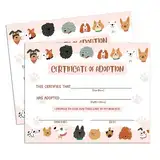 Hunde-Adoptionszertifikat, Adoptierungszertifikat, Adoptierungszertifikate, Party-Dekorationen, Welpengeburtstagsbedarf, 21 Stück