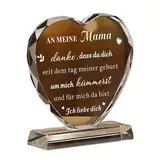 Geschenk für Mutter, Muttertagsgeschenk für Mama von Tochter und Sohn zum Geburtstag, Weihnachten, Muttertag, Kristall Plakette Geschenk für Mütter, Neue Mama Schwiegermutter, Stiefmutter