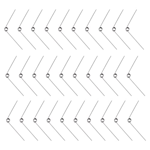 BENECREAT 30 Stück Kleine Torsionsfeder Aus Edelstahl, Mechanische Torsionsfedern Mit 0.5 mm Drahtdurchmesser Für Die Heimwerker-Holzbearbeitung, Möbel, Reparaturprojekt