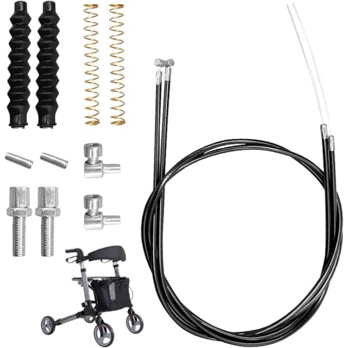 QIBZI Rollatoren,Roller Fahrrad Bremsleitung Rollstuhl Bremsleitung Steuerleitung Bremsleitung (12-teiliges Set)