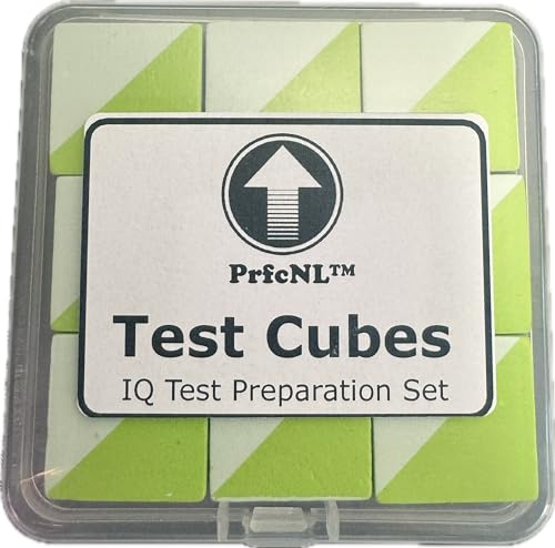 PrfcNL IQ-Testwürfel (Grün) – 9 Würfel für Blockdesign, WAIS IV- und WISC V-Testvorbereitung