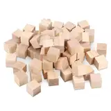 Zocipro 140 Stück Holzwürfel 20x20x20mm, Holz Würfel Kleine, Holzblöcke zum Basteln für DIY Malen Handwerk Dekoration Zahlen