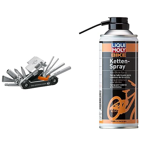 SKS GERMANY TOM 18 Multitool & LIQUI MOLY Bike Kettenspray | 400 ml | Fahrrad Haftschmierstoff ohne Kupfer | Art.-Nr.: 6055