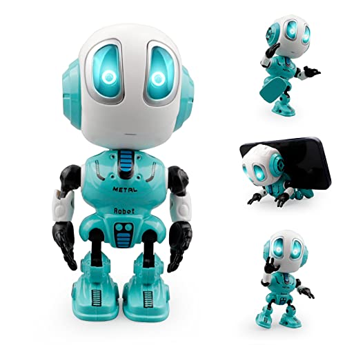 rc tech Roboter für Kinder, Sprechender Roboter Spielzeug mit Licht-Augen, 360° drehbares Gelenk, 10 Stunden spielzeit, Geschenk für Jungen und Mädchen ab 3 Jahren(blau)