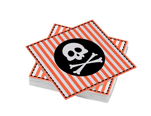 LE NAPPAGE ARTS DE LA TABLE 20 Servietten aus Watte, 33 x 33 cm, 3-lagig, Piratenflagge