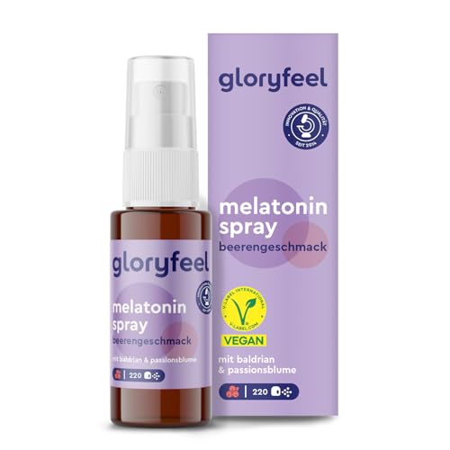 Melatonin Spray Beere - Premium: 5-fach höher dosiert* für 220 Tage + Passionsblume, Baldrian, Melisse, Lavendel, Vitamin B6 & B1 - Sleep Spray ohne Alkohol, Zuckerfrei und Vegan