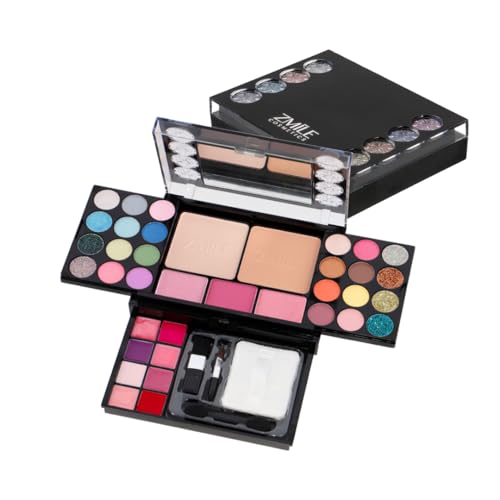 ZMILE COSMETICS Diamonds Beauty Box vegane Kosmetik mit Spiegel - Kleines Make Up Set für Unterwegs, zum Reisen und Verschenken