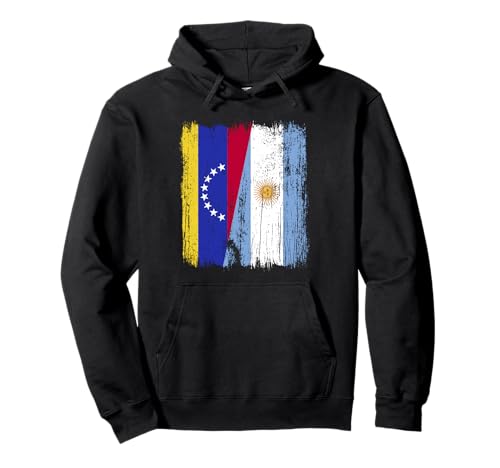 Venezuela Argentinien Halbflagge venezolanische argentinische Wurzeln Pullover Hoodie