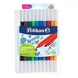 Pelikan 973172 Fasermaler Colorella Duo, 1 Set, 10-farbig