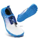 STQ Herren Badeschuhe Wasserschuhe Damen Schwimmschuhe Strandschuhe Aqua Barfuss Schuhe Blau EU44