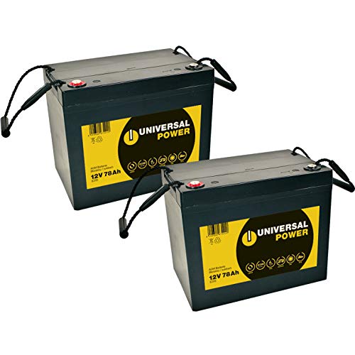 Blei Akku Batterie 2 x 12V/75Ah wie 77Ah für Rollstuhl Elektromobil Meyra Optimus 2