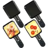 HengBO Raclette Pfännchen für Raclette Grill Zubehör, Raclette Gericht Pfannen Antihaft-Beschichtung, 4 Stücke