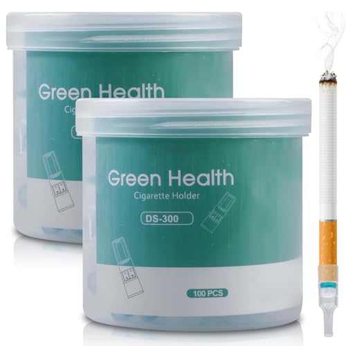 2 x 100er Set Zigarettenfilter Aufsatz, Einweg Filter Zigaretten, Anti Teer Filter für Zigaretten, Zigaretten Filteraufsatz, Effiziente Filterung Kompatibel Regular Size