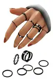 Guanyj Knuckle Rings Set für Frauen Mädchen Schlangenkette Stapelring Vintage Boho Midi Ringe Größe gemischt Fingerringe Ringe Damen Set Finger Midi Ring Set Männer und Frauen Geeignet,Valentinstag