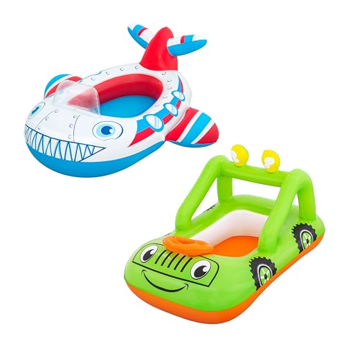 Bestway Lil' Navigator Aufblasbares Auto oder Flugzeug für Kinder, sortiert