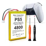 Akku für Sony PS5,[4800mAh](2024 neues Upgrade) Li-Ion Akku Ersatz für PS5 Playstation 5 DualSense Wireless Controller