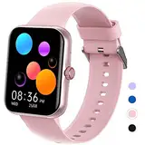 Smartwatch Kinder, 1.83 HD Voll Touchscreen Fitnessuhr, IP68 wasserdichter Kinder Fitness Aktivitäts Uhr, Schrittzähler, Wecker, 37 Sportmodi, Kinderuhr Telefon für Jungen Mädche Teenager (Rosa)