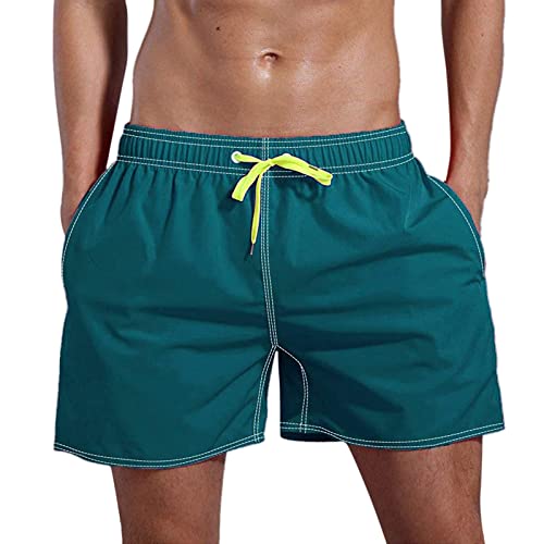 Männer Short Sport Shorts Kurze Hosen Freizeit feste Farbe Dinosaurier Herren Plus Summer Beach Sport Herrenhose Herren Kurze Freizeithose Shorts (Army Green, M)