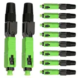 Faseroptische Schnellverbinder | SC/APC 10 Stück Schneller Lichtwellenleiter Stecker - Zubehör Für Kommunikationsbasisstationen Und Technikbegeisterte