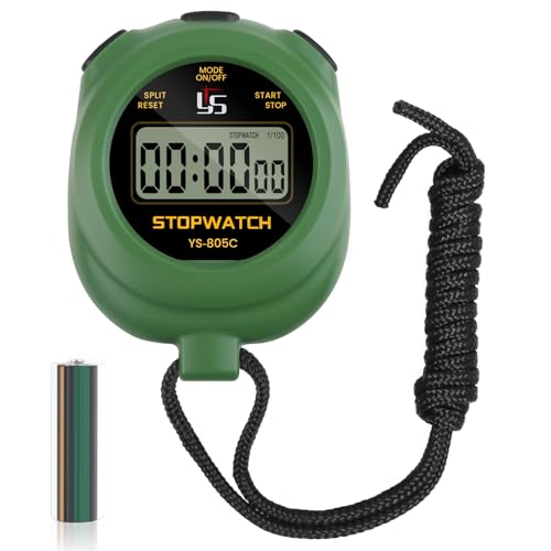 LIGHIGH Einfacher Stoppuhr Timer, Groß Digitale Stoppuhr Timer mit Akku, EIN/Aus -Funktion, Keine Uhr, kein Kalender, kein Alarm, ideal für Kinder, Leichtathletik, Sport, Stoppbeobachter für Trainer