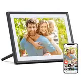 ARZOPA Digitaler Bilderrahmen WLAN 10,1 Zoll IPS Touchscreen Elektronischer Bilderrahmen mit 32GB Frameo Bilderrahmen Digital Fernfreigabe von Fotos und Videos mit Kalender Wetter Musik