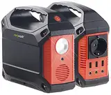 revolt Solar Powerbank: Powerstation & Solar-Generator, 155 Wh, 230 V, 12 V, USB, 180 Watt (Powerbank & Konverter, Powerstation 230V, Stromgenerator)