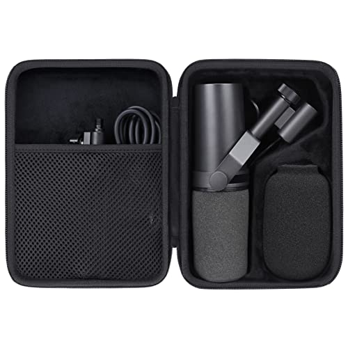 Aenllosi Hart Tasche Hülle für Shure SM7dB/SM7B/MV7/MV7X Mikrofon, Nur Tasche (Schwarz)