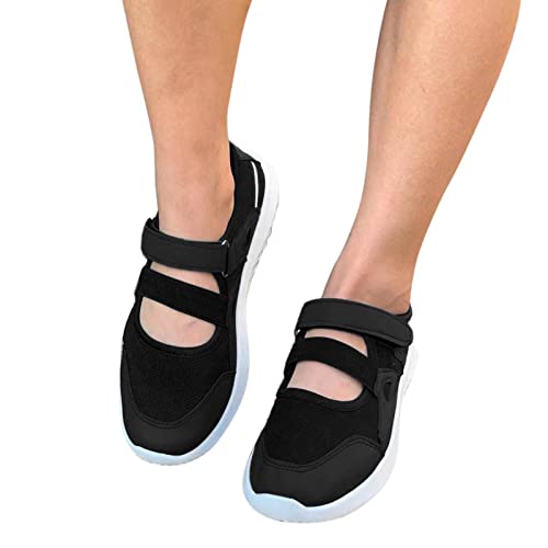 Damen Sneaker mit Klettverschluss Slip On Turnschuhe Sport Leicht Sportschuhe Atmungsaktiv Jogging Sneaker Ohne Schnürsenkel Gym Schuhe Sale Freizeitschuhe Turnschuhe Für Walking Sport Trekking