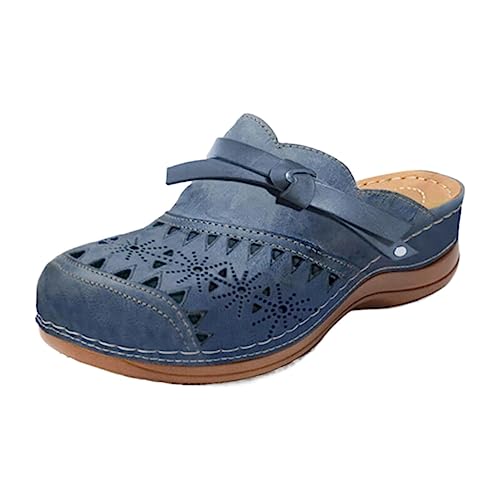 Gartenclogs Damen Clogs Gummi Gartenschuhe Leicht Gummischuhe Sommer Pantoletten Vorne-Geschlossene Damenschuhe Hausschuhe Hinten Offen Schuhe rutschfest Freizeitschuhe Orthopädische-Sandalen