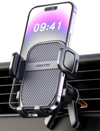 Pnitri Handyhalterung Auto, Lüftung Schutz Auto Handy Halterung Hakenclip und Beine Doppelte Unterstützung 360° Drehbar KFZ Handyhalter Auto für iPhone Android Smartphone (4.0''-7.0'')