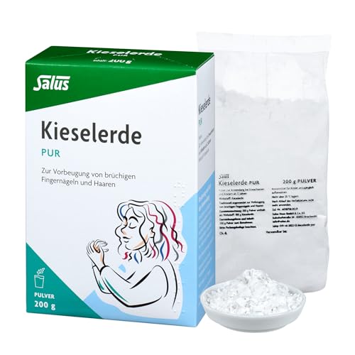 Salus – Kieselerde pur – 1x 200 g Packung – freiverkäufliches Arzneimittel – zur Vorbeugung von brüchigen Fingernägeln und Haaren – Kieselerde aus Diatomeen 87% reiner Kieselsäuregehalt