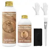 EIGTWEN Foto-Transfer-Gel-Set, 300 ml, Gelmedium für Fotoübertragung, Foto-Transfergel für Familienaktivitäten, Bastelarbeiten, Heimdekoration, personalisierte Geschenke (matt)