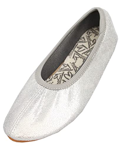 Beck Mädchen Basic Glitzer Gymnastikschuhe, Silber, 30 EU