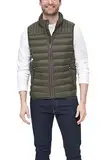 Tommy Hilfiger Herren Lightweight Packable Puffer Vest Daunenweste, Oliv/Blatt für Mich (Leaf It to Me), L