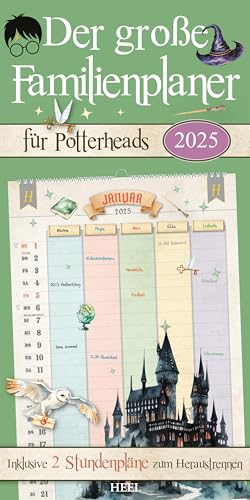 Der große Familienplaner für Potterheads. Kalender 2025: Der magische Familienplaner für alle Harry Potter-Fans Familienkalender Wandkalender 2025