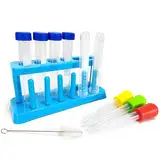 Reagenzgläser Kinder, 11 Pcs Reagenzgläser Mit Ständer und Tropfenpipetten Wissenschaft Kit für Kinder Reagenzgläser Plastik Tränke Making Kit