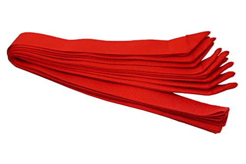 HALE | Teambänder, Mannschaftsbänder, Parteibänder, Schärpen (versch. Farben) Set mit 10 Stück für Schule und Verein, für Jugendliche und Erwachsene, 70 cm lang, 4 cm breit (Rot)