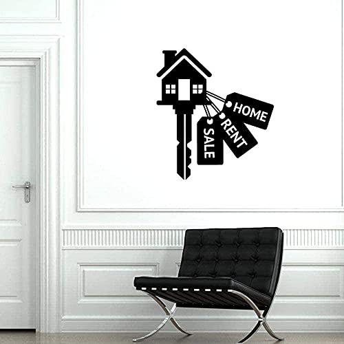 Immobilien Vinyl Wandaufkleber Immobilienagentur Immobilien Dekoration Innenwandaufkleber 57X64Cm