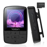 YOTON MP3-Player mit Bluetooth 5.2, 32 GB großer Speicher, Mini-HiFi-Musik-Player mit Sportclip, unabhängige Lautstärketaste, FM-Radio, Kopfhörer im Lieferumfang enthalten