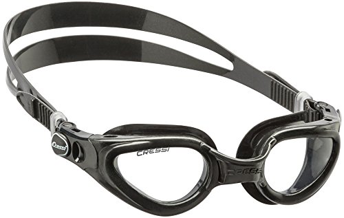 CRESSI Right Goggles Black/Black - Schwimmbrille Erwachsene für Schwimmen, Pool und Wassersport, Anti-Fog 100% Anti UV, Schwarz/Schwarz - Klar Gläsern, Einheitsgröße