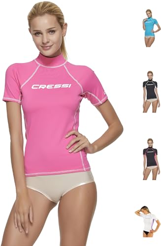 Cressi Damen Rash Guard Kurzarm, UV-Schutz UPF 50+, Rosa, XL/5 (44)