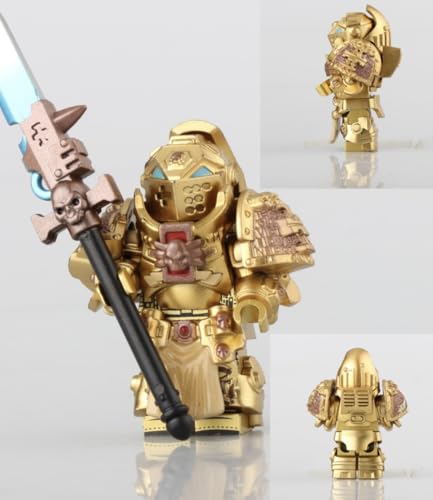 Generisch Klemmbaustein Minifigur Super Soldat Paladin/Weltraum Krieger (Gold)