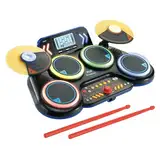 VTech Kidi DJ Drums – Elektronisches Schlagzeug mit Leuchteffekten und Lernmodus – Für Kinder von 6-12 Jahren