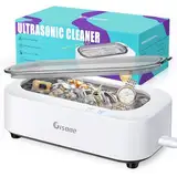 Gisaae Ultraschallreinigungsgerät 48000Hz Brillenreinigungsgerät Mit 2 Modi Tragbar Ultraschallgerät 350ml Ultraschallreiniger für Zahnersatz Münzen Ultraschall Ultrasonic Cleaner